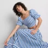 Cotton a-line striped maxi skirt Cotton a-line striped maxi skirt