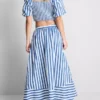 Cotton a-line striped maxi skirt Cotton a-line striped maxi skirt
