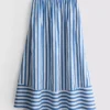 Cotton a-line striped maxi skirt Cotton a-line striped maxi skirt