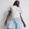 Cotton asymmetric fringe tee Cotton asymmetric fringe tee