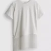 Cotton asymmetric fringe tee Cotton asymmetric fringe tee