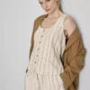 Cotton-blend button-up vest Cotton-blend button-up vest