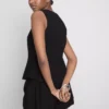 Cotton-blend button-up vest Cotton-blend button-up vest