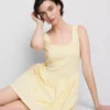 Cotton blend corset mini dress Cotton blend corset mini dress