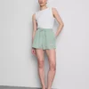 Cotton-blend elastic-waist shorts Cotton-blend elastic-waist shorts