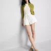 Cotton-blend elastic-waist shorts Cotton-blend elastic-waist shorts
