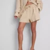 Cotton-blend elastic-waist shorts Cotton-blend elastic-waist shorts