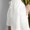 Cotton-blend elastic-waist shorts Cotton-blend elastic-waist shorts