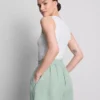 Cotton-blend elastic-waist shorts Cotton-blend elastic-waist shorts
