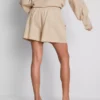 Cotton-blend elastic-waist shorts Cotton-blend elastic-waist shorts