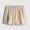 Cotton-blend elastic-waist shorts Cotton-blend elastic-waist shorts