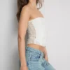 Cotton blend lace bandeau Cotton blend lace bandeau