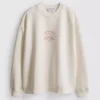 Cotton blend relaxed graphic sweatshirt
