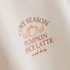 Cotton blend relaxed graphic sweatshirt