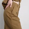 Cotton blend safari bermuda shorts