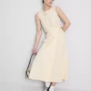 Cotton-blend side-tie midi skirt Cotton-blend side-tie midi skirt