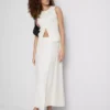 Cotton-blend side-tie midi skirt Cotton-blend side-tie midi skirt