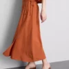 Cotton-blend side-tie midi skirt Cotton-blend side-tie midi skirt
