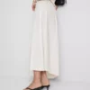 Cotton-blend side-tie midi skirt Cotton-blend side-tie midi skirt