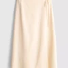 Cotton-blend side-tie midi skirt Cotton-blend side-tie midi skirt