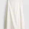 Cotton-blend side-tie midi skirt Cotton-blend side-tie midi skirt
