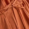 Cotton-blend side-tie midi skirt Cotton-blend side-tie midi skirt