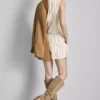 Cotton blend striped shorts Cotton blend striped shorts