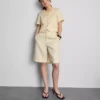Cotton-blend tailored short-sleeve blazer Cotton-blend tailored short-sleeve blazer