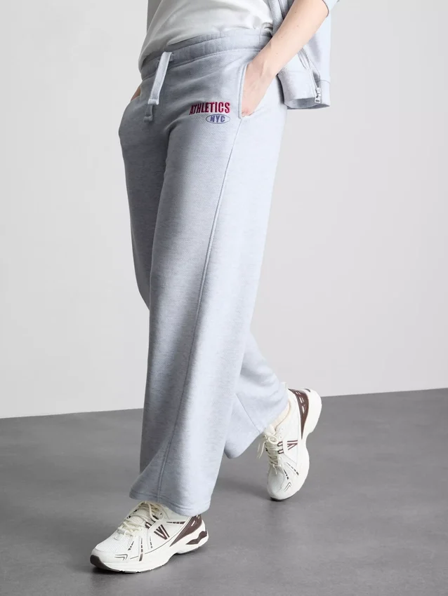 Cotton-blend wide-leg athletics joggers Cotton-blend wide-leg athletics joggers