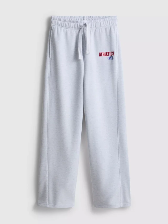 Cotton-blend wide-leg athletics joggers Cotton-blend wide-leg athletics joggers