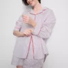 Cotton breakfast in bed pajama shirt Cotton breakfast in bed pajama shirt