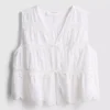 Cotton broderie tie front top Cotton broderie tie front top