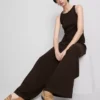 Cotton casual wide-leg joggers