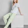 Cotton crew neck printed pajamas Cotton crew neck printed pajamas