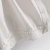 Cotton cropped puff sleeve poplin top Cotton cropped puff sleeve poplin top