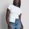 Cotton denim a-line shorts Cotton denim a-line shorts