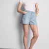 Cotton denim a-line shorts Cotton denim a-line shorts