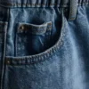 Cotton denim a-line shorts Cotton denim a-line shorts