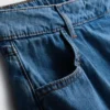 Cotton denim asymmetric wrap skort Cotton denim asymmetric wrap skort