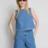 Cotton denim bermuda shorts Cotton denim bermuda shorts