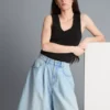 Cotton denim bermuda shorts Cotton denim bermuda shorts