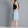 Cotton denim bermuda shorts Cotton denim bermuda shorts