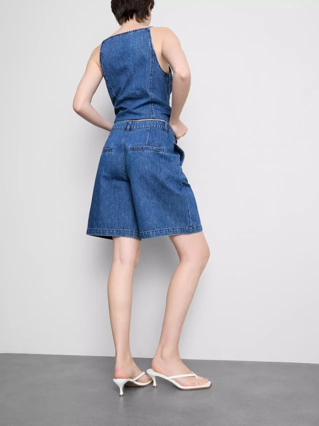 Cotton denim bermuda shorts Cotton denim bermuda shorts
