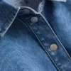 Cotton denim cropped boxy shirt