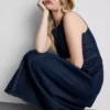 Cotton denim drop waist midi dress Cotton denim drop waist midi dress