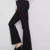 Cotton denim flared mid-rise jeans Cotton denim flared mid-rise jeans