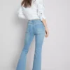Cotton denim flared mid-rise jeans Cotton denim flared mid-rise jeans