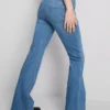 Cotton denim flared mid-rise jeans Cotton denim flared mid-rise jeans
