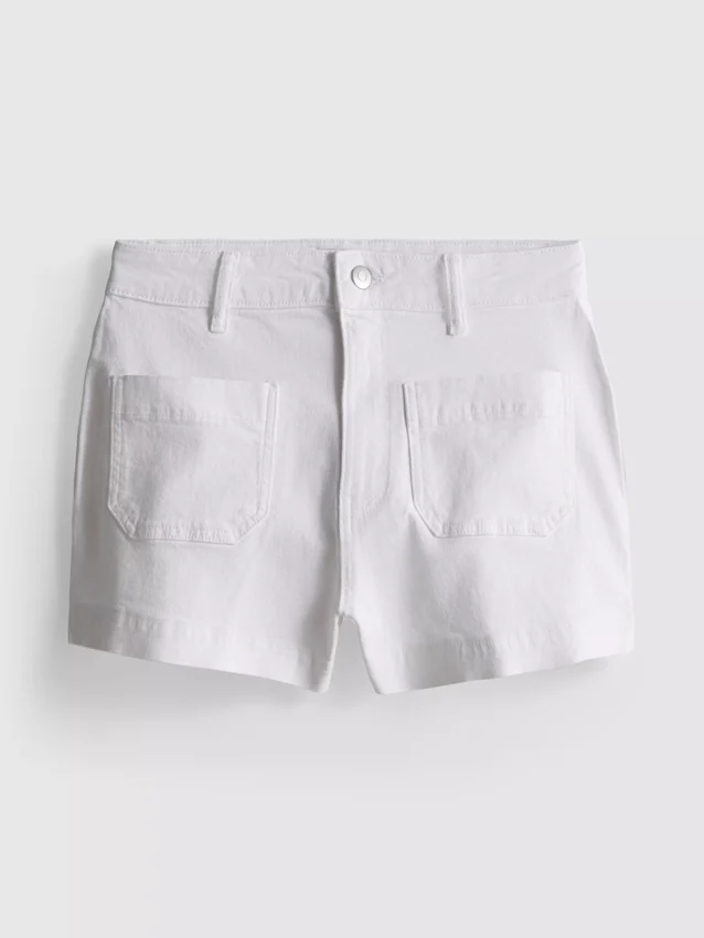 Cotton denim front-pocket shorts Cotton denim front-pocket shorts