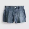Cotton denim front-pocket shorts Cotton denim front-pocket shorts